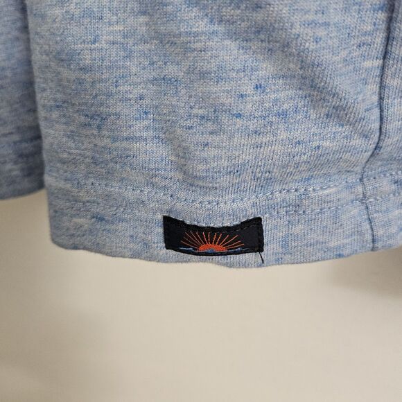 Faherty Suffolk Pullover Sweater Mens Large Light Blue 1/4 Zip Mock Neck Outdoor - Picture 4 of 10